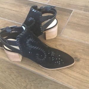 Brand new Ivanka Trump Black Multi Seude Dora